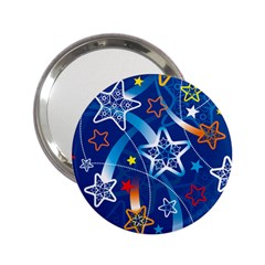 Line Star Space Blue Sky Light Rainbow Red Orange White Yellow 2 25  Handbag Mirrors by Mariart