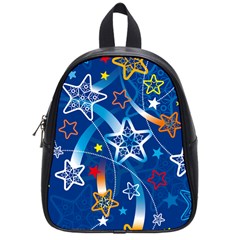 Line Star Space Blue Sky Light Rainbow Red Orange White Yellow School Bags (small)  by Mariart