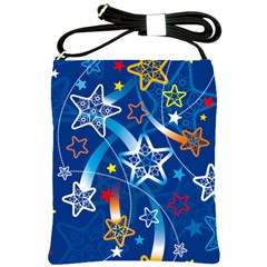 Line Star Space Blue Sky Light Rainbow Red Orange White Yellow Shoulder Sling Bags by Mariart