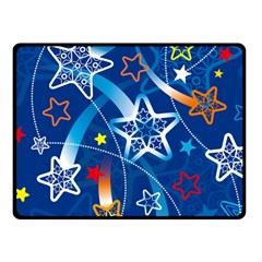 Line Star Space Blue Sky Light Rainbow Red Orange White Yellow Fleece Blanket (small) by Mariart