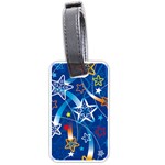 Line Star Space Blue Sky Light Rainbow Red Orange White Yellow Luggage Tags (One Side)  Front