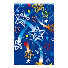 Line Star Space Blue Sky Light Rainbow Red Orange White Yellow Shower Curtain 48  X 72  (small)  by Mariart