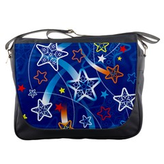 Line Star Space Blue Sky Light Rainbow Red Orange White Yellow Messenger Bags by Mariart