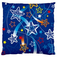 Line Star Space Blue Sky Light Rainbow Red Orange White Yellow Large Cushion Case (one Side) by Mariart