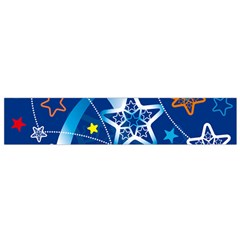 Line Star Space Blue Sky Light Rainbow Red Orange White Yellow Flano Scarf (small) by Mariart