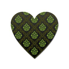 Leaf Green Heart Magnet by Mariart