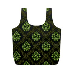 Leaf Green Full Print Recycle Bags (m)  by Mariart