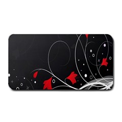 Star Red Flower Floral Black Leaf Polka Circle Medium Bar Mats by Mariart