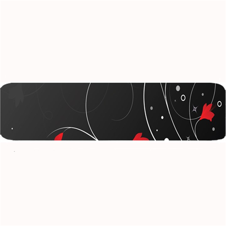 Star Red Flower Floral Black Leaf Polka Circle Large Bar Mats