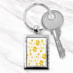 Shamrock Yellow Star Flower Floral Star Key Chains (rectangle)  by Mariart