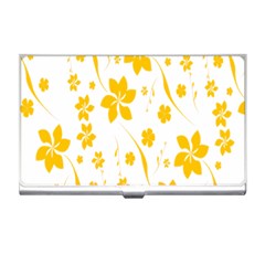 Shamrock Yellow Star Flower Floral Star Business Card Holders by Mariart