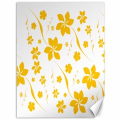 Shamrock Yellow Star Flower Floral Star Canvas 36  X 48   by Mariart