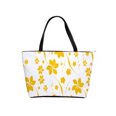 Shamrock Yellow Star Flower Floral Star Shoulder Handbags by Mariart