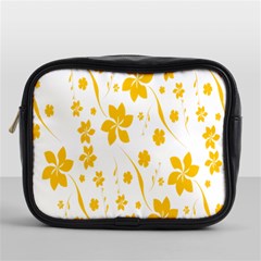 Shamrock Yellow Star Flower Floral Star Mini Toiletries Bags by Mariart