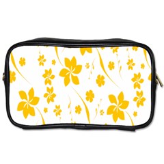 Shamrock Yellow Star Flower Floral Star Toiletries Bags 2-side by Mariart