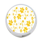 Shamrock Yellow Star Flower Floral Star 4-Port USB Hub (Two Sides)  Front