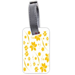 Shamrock Yellow Star Flower Floral Star Luggage Tags (two Sides) by Mariart