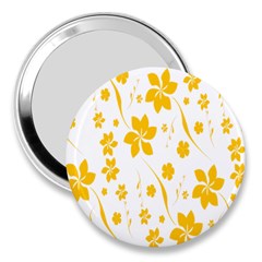 Shamrock Yellow Star Flower Floral Star 3  Handbag Mirrors by Mariart