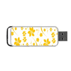 Shamrock Yellow Star Flower Floral Star Portable Usb Flash (one Side) by Mariart