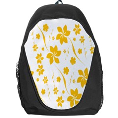 Shamrock Yellow Star Flower Floral Star Backpack Bag by Mariart