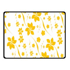 Shamrock Yellow Star Flower Floral Star Double Sided Fleece Blanket (small)  by Mariart