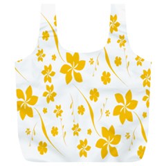 Shamrock Yellow Star Flower Floral Star Full Print Recycle Bags (l)  by Mariart