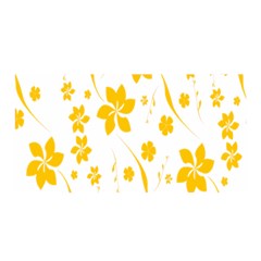 Shamrock Yellow Star Flower Floral Star Satin Wrap by Mariart