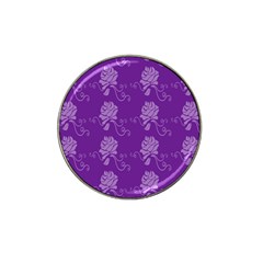 Purple Flower Rose Sunflower Hat Clip Ball Marker by Mariart