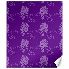 Purple Flower Rose Sunflower Canvas 8  X 10  by Mariart