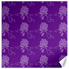 Purple Flower Rose Sunflower Canvas 16  X 16   by Mariart