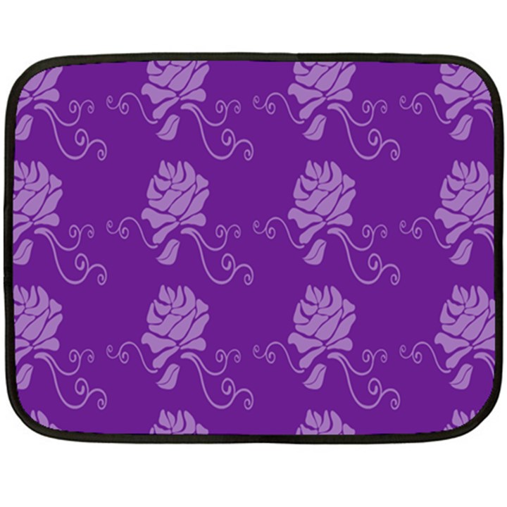 Purple Flower Rose Sunflower Double Sided Fleece Blanket (Mini) 