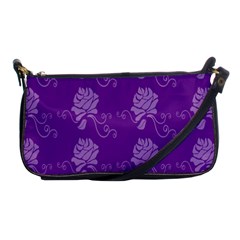 Purple Flower Rose Sunflower Shoulder Clutch Bags by Mariart