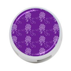 Purple Flower Rose Sunflower 4-port Usb Hub (one Side) by Mariart