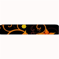 Star Leaf Orange Gold Red Black Flower Floral Small Bar Mats by Mariart