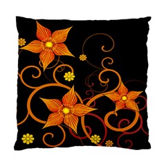 Star Leaf Orange Gold Red Black Flower Floral Standard Cushion Case (two Sides) by Mariart