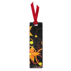 Star Leaf Orange Gold Red Black Flower Floral Small Book Marks by Mariart