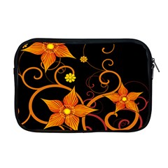 Star Leaf Orange Gold Red Black Flower Floral Apple Macbook Pro 17  Zipper Case by Mariart