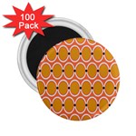 Orange Circle Polka 2.25  Magnets (100 pack)  Front