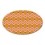 Orange Circle Polka Oval Magnet Front