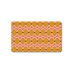 Orange Circle Polka Magnet (Name Card)