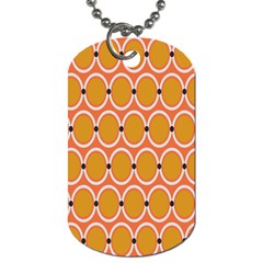 Orange Circle Polka Dog Tag (one Side) by Mariart