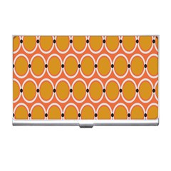 Orange Circle Polka Business Card Holders by Mariart