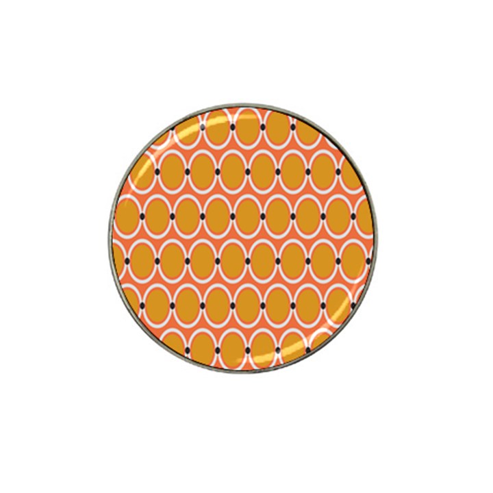 Orange Circle Polka Hat Clip Ball Marker