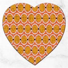 Orange Circle Polka Jigsaw Puzzle (Heart)