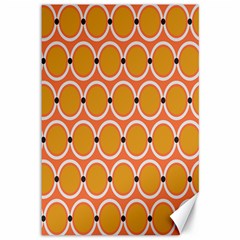 Orange Circle Polka Canvas 12  x 18  