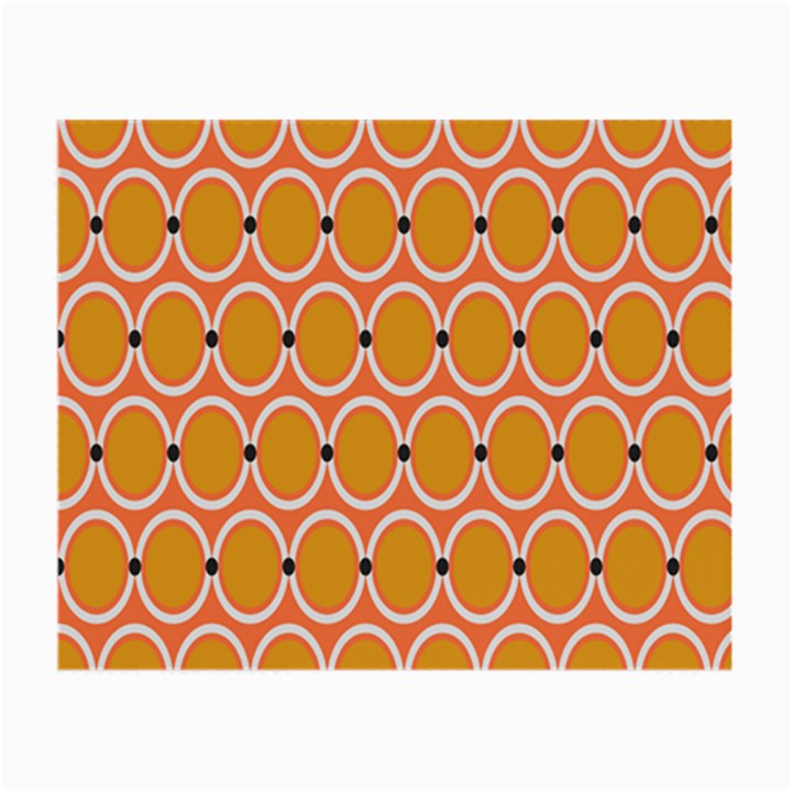 Orange Circle Polka Small Glasses Cloth (2-Side)