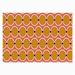 Orange Circle Polka Large Glasses Cloth