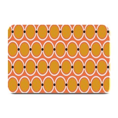 Orange Circle Polka Plate Mats by Mariart