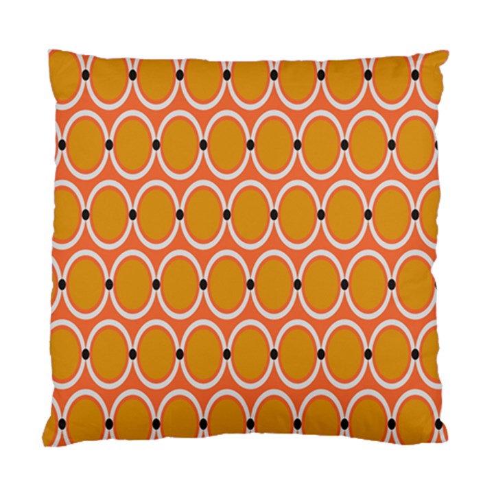 Orange Circle Polka Standard Cushion Case (Two Sides)