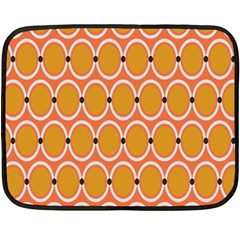 Orange Circle Polka Fleece Blanket (Mini)